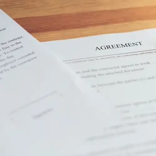 Signed agreement documents for intellectual property ownership
